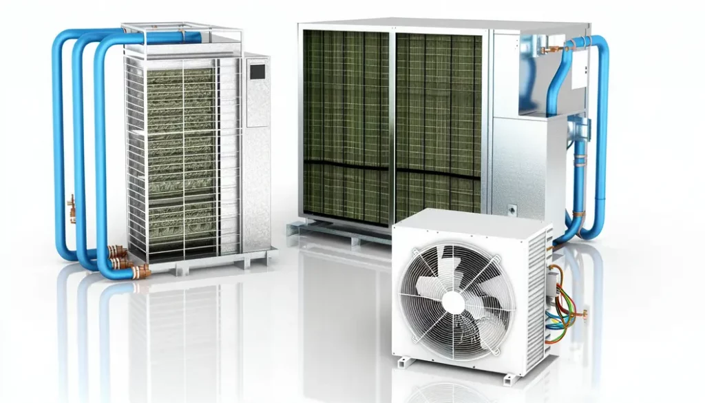 Hệ thống xử lý không khí hoàn chỉnh với AHU và FCU.