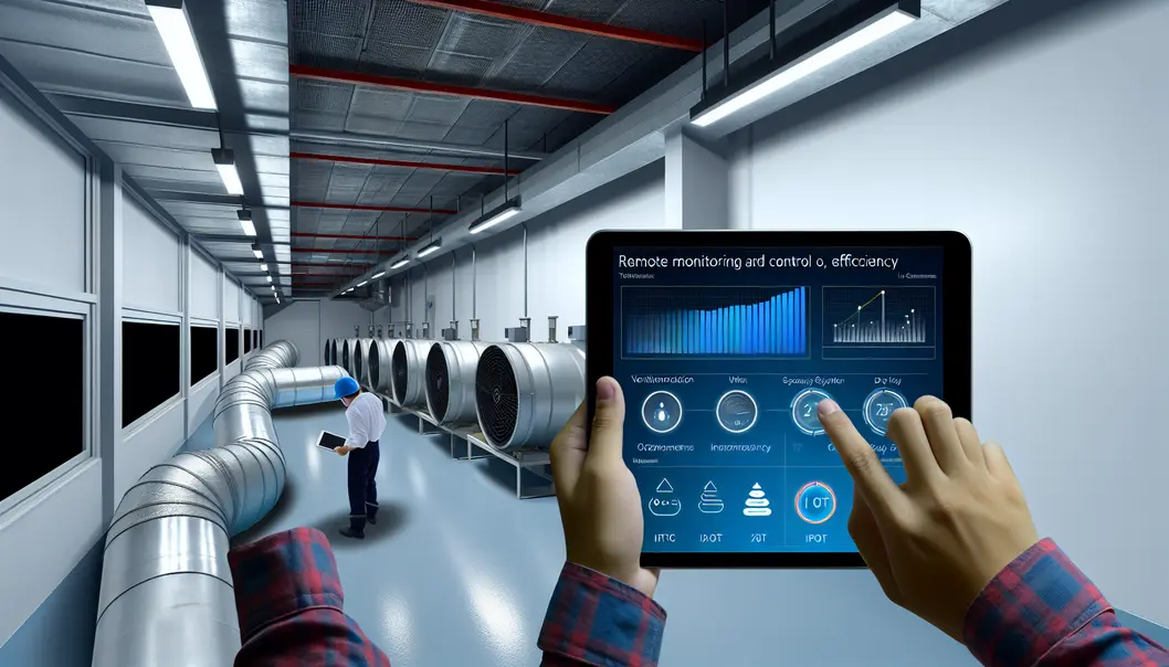 Biểu đồ thể hiện lợi ích kinh tế và môi trường của IoT trong hệ thống thông gió.