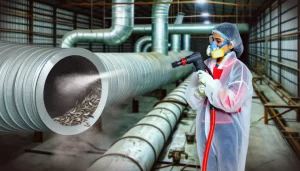 Tòa nhà hiện đại với hệ thống thông gió vận hành tốt, nhấn mạnh vào hiệu suất và không khí sạch.