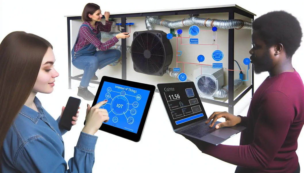 Biểu đồ thể hiện lợi ích kinh tế và môi trường của IoT trong hệ thống thông gió.