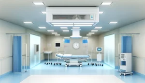 Hình ảnh tổng quan của hệ thống thông gió bệnh viện với công nghệ tiên tiến.